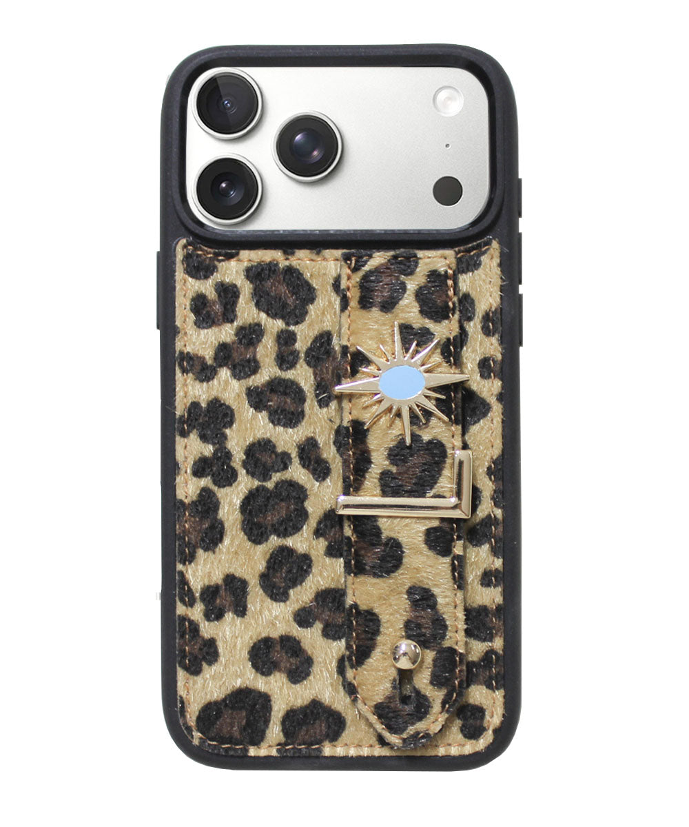 Harfli Leopar iPhone Deri Kılıf