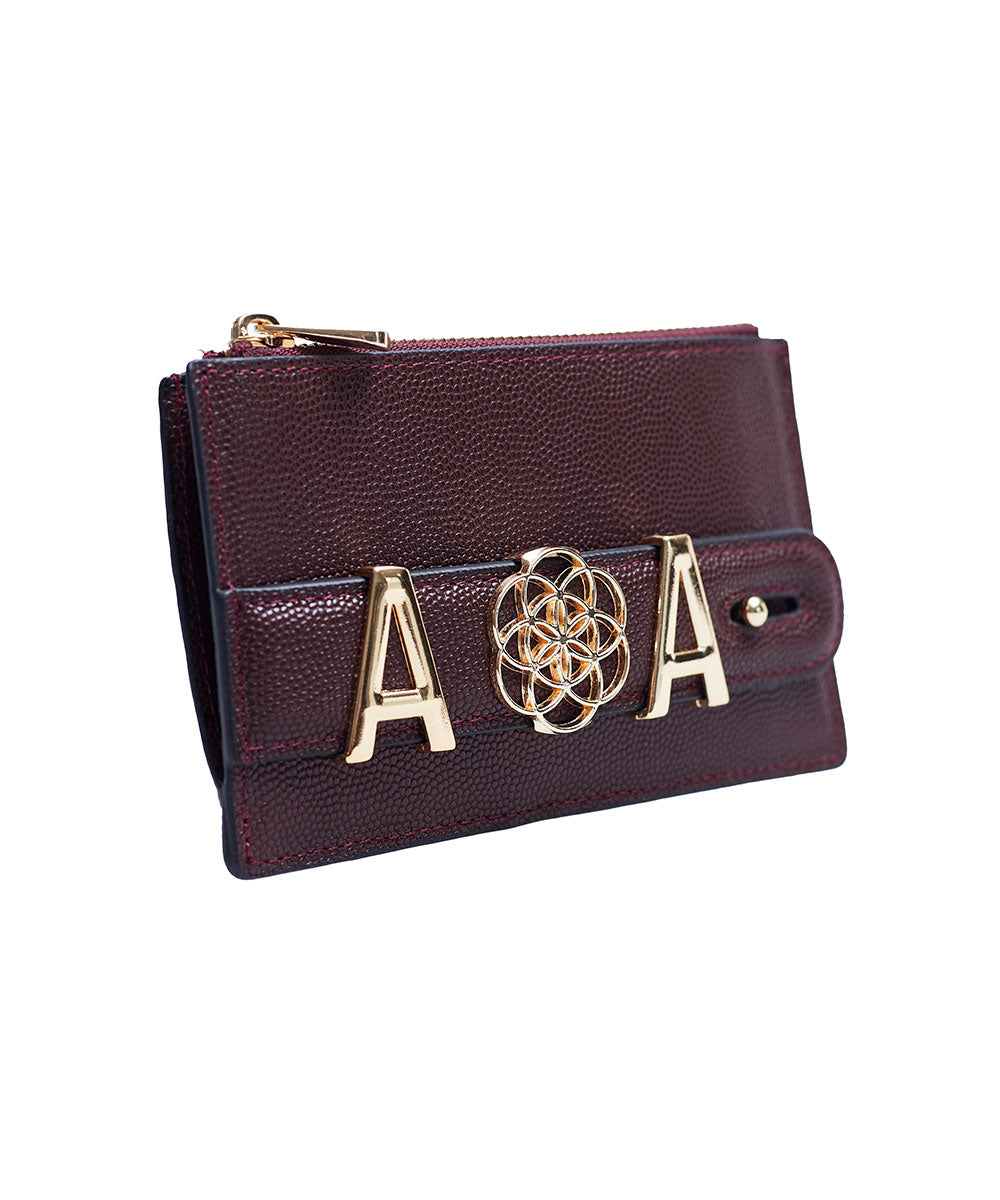 Harfli Bordo Deri Cüzdan hiva