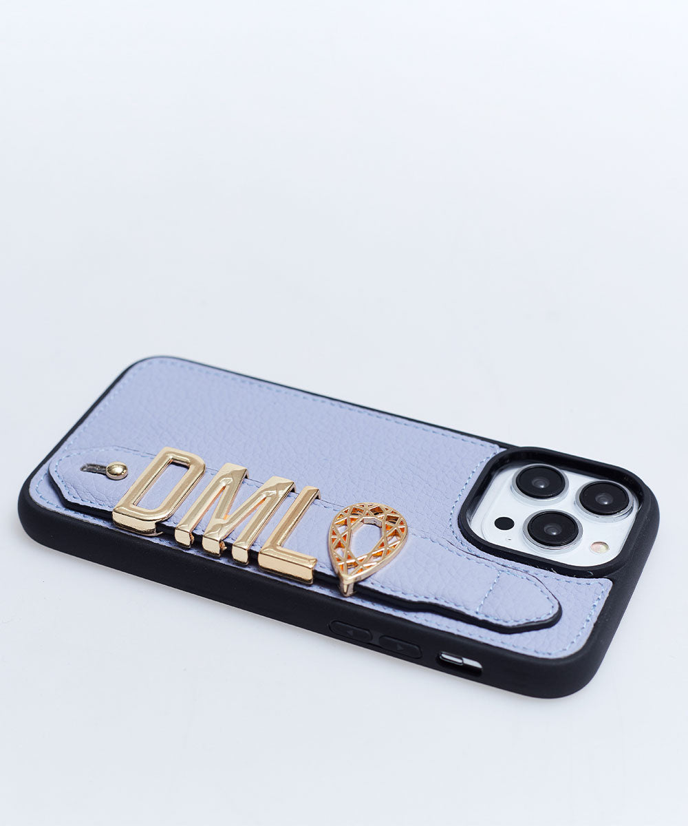 Harfli Mavi iPhone Deri Kılıf