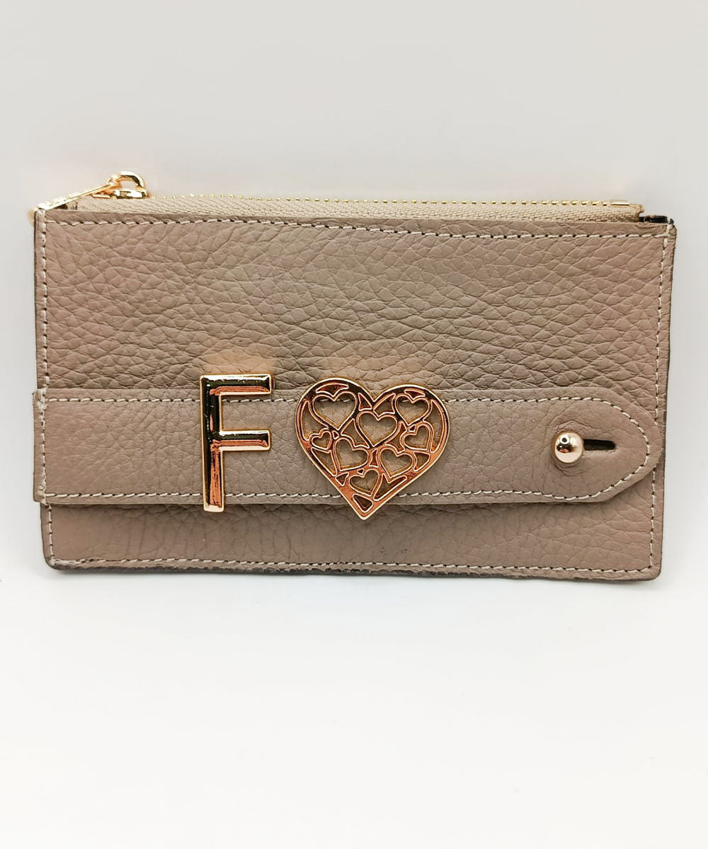 Harfli Vizon Deri Cüzdan