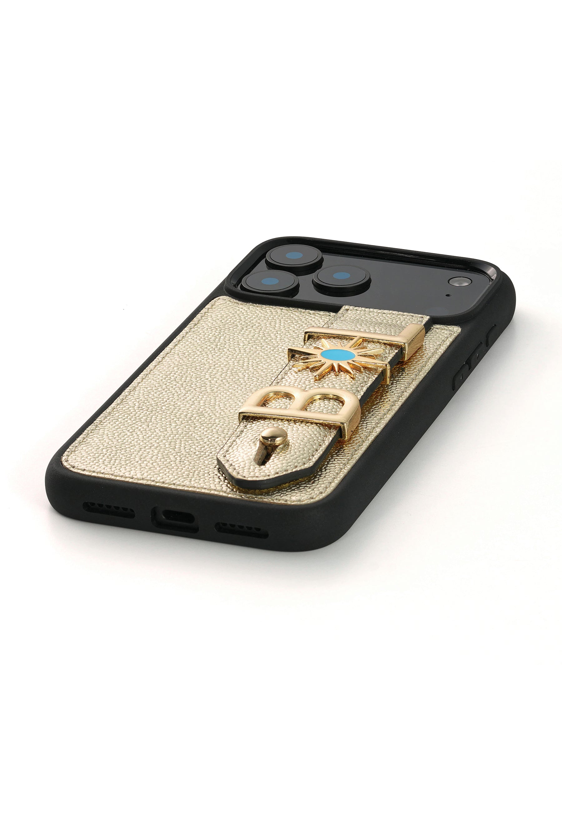 Gold Harfli iPhone Deri Kılıf