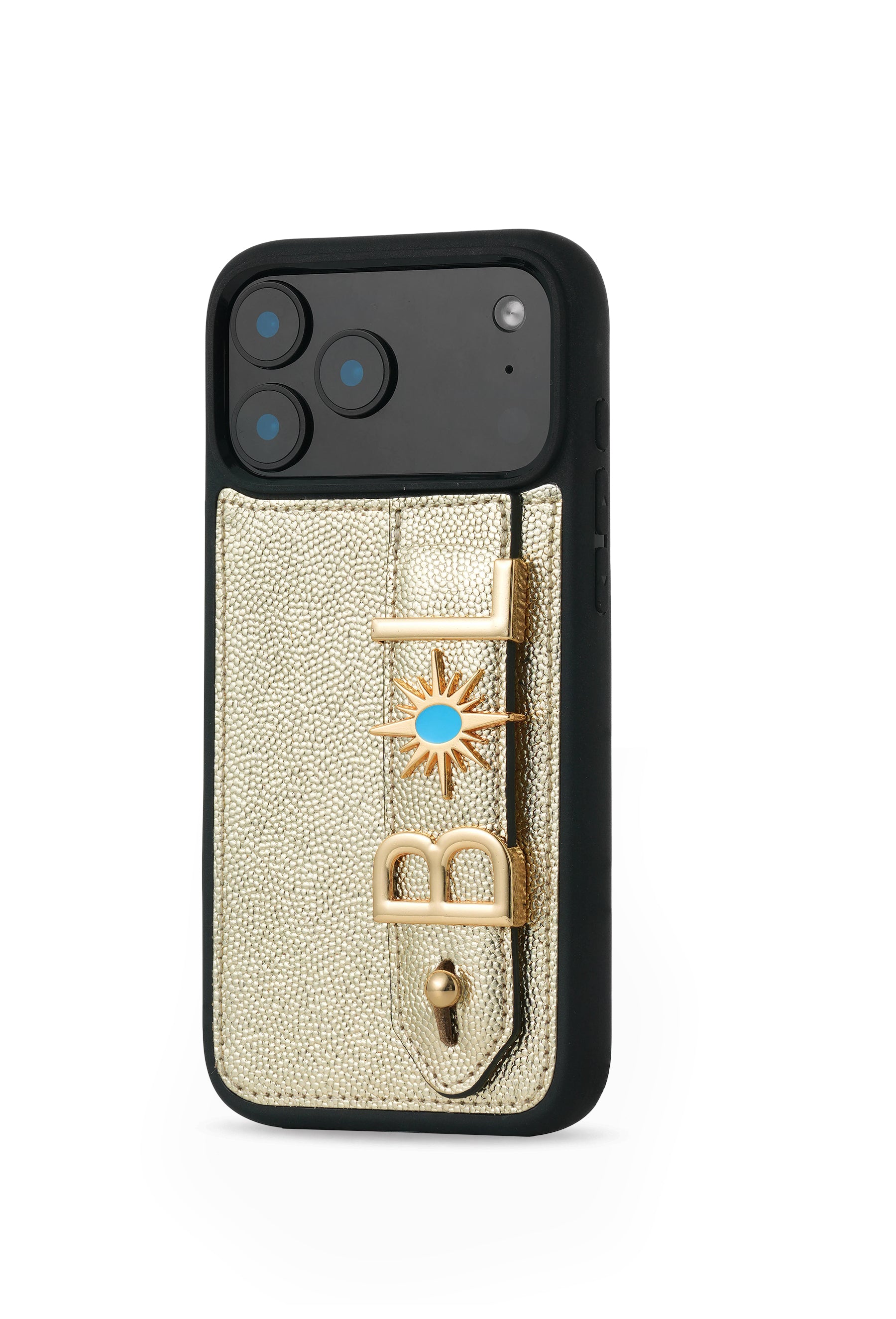 Gold Harfli iPhone Deri Kılıf