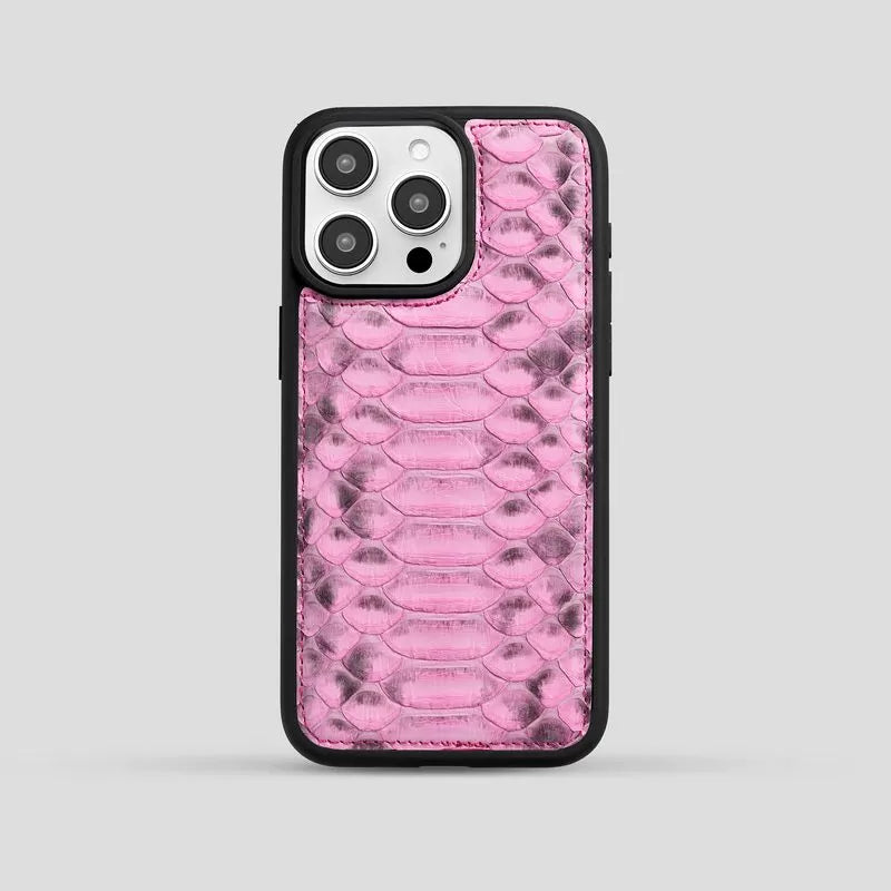 iPhone Piton Pembe Deri Kılıf