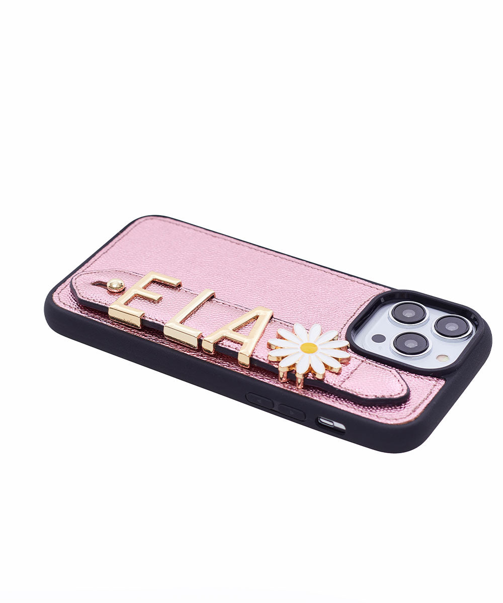 Harfli Pembe iPhone Deri Kılıf